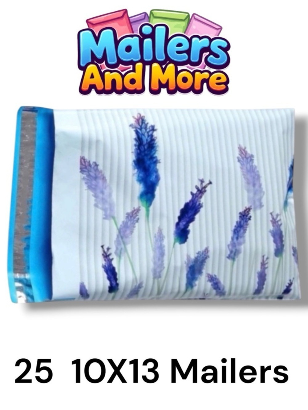 25 10X13 Poly Mailers Lavender Flowers Shipping Envelopes Bags PRICE IS FIRM